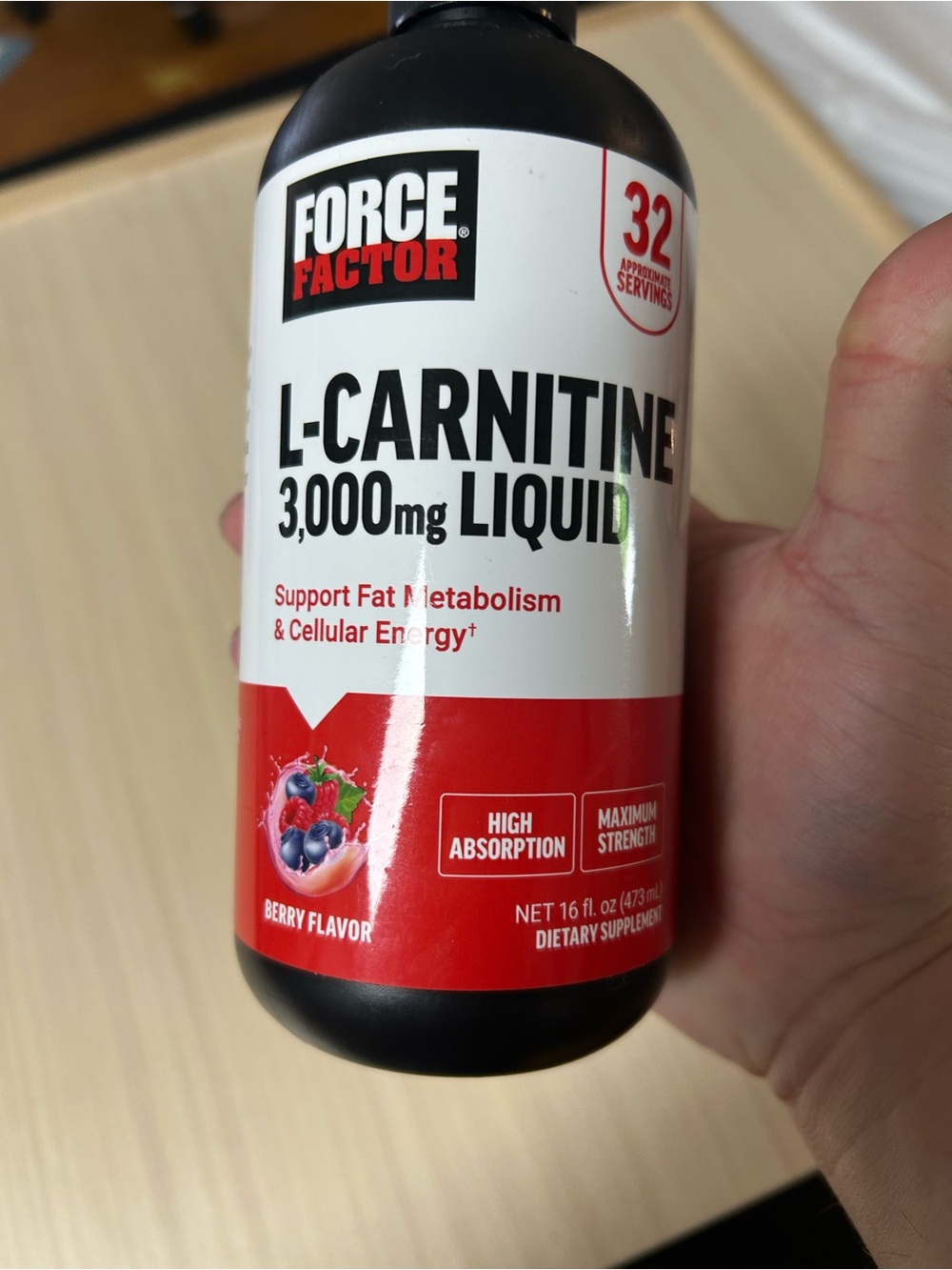 Sealed L-Carnitine 3,000mg Liquid - Berry (Red)